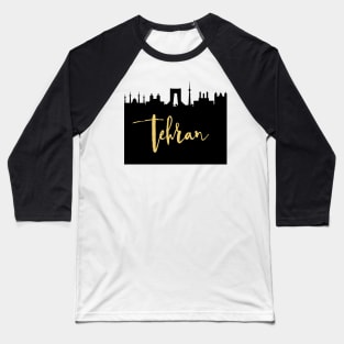 TEHRAN IRAN DESIGNER SILHOUETTE SKYLINE ART Baseball T-Shirt